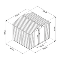 Casetta Chalet 278 x 238 x H215 cm