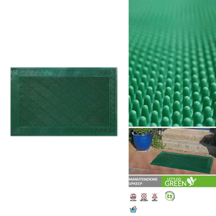 Tappeto verde 40x70 cm in gomma
