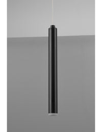 Sospensione Moderna Tubular 11 Tubi Led Nero L115 cm Trio Lighting