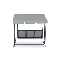 Dondolo in acciaio tre posti Antracite GRELY 190x120x h185 cm