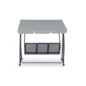 Dondolo in acciaio tre posti Antracite GRELY 190x120x h185 cm