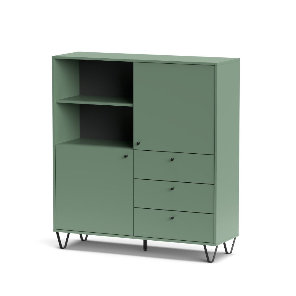 Credenza verde 123.6x40x135.2 cm