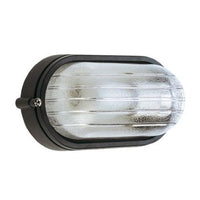 Plaf.Grande E27  linea industriale ovale  nero