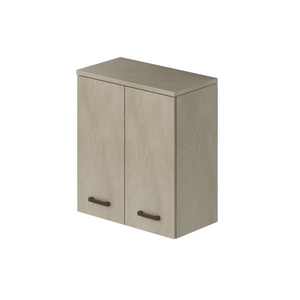 Pensile per lavanderia 2 ante con ripiano colore Argilla H77x71x38cm