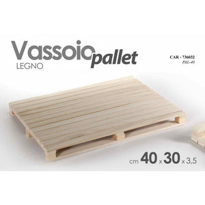 24x Vassoio in legno mini pallet 40 x 30 x 3.5 h