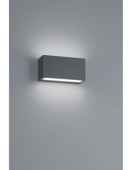 Applique Rettangolare Trent Led IP65 Antracite Doppia Emissione Trio Lighting