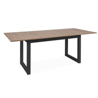 Tavolo allungabile Austin 80A piano colore legno e gambe antracite H75xL160 (+40)xP90