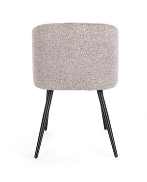 2x Sedia visone 53x57x81,5h in bouclé