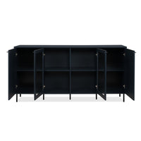 Credenza Caracas 51A con 4 ante e 4 ripiani colore navy blue H90xL180xP40