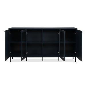 Credenza Caracas 51A con 4 ante e 4 ripiani colore navy blue H90xL180xP40