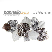 Pannello decorativo in metallo da parete quadro cm 133 x 69 x 12