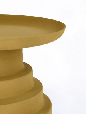 Tavolino senape D.35.5 x 40h in acciaio