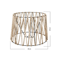 Lampada da terra nera 38x25 cm in iuta