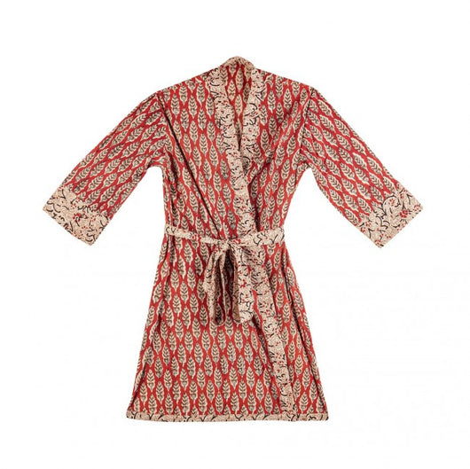 3x Kimono rosso con foglia e fiore - taglia unica