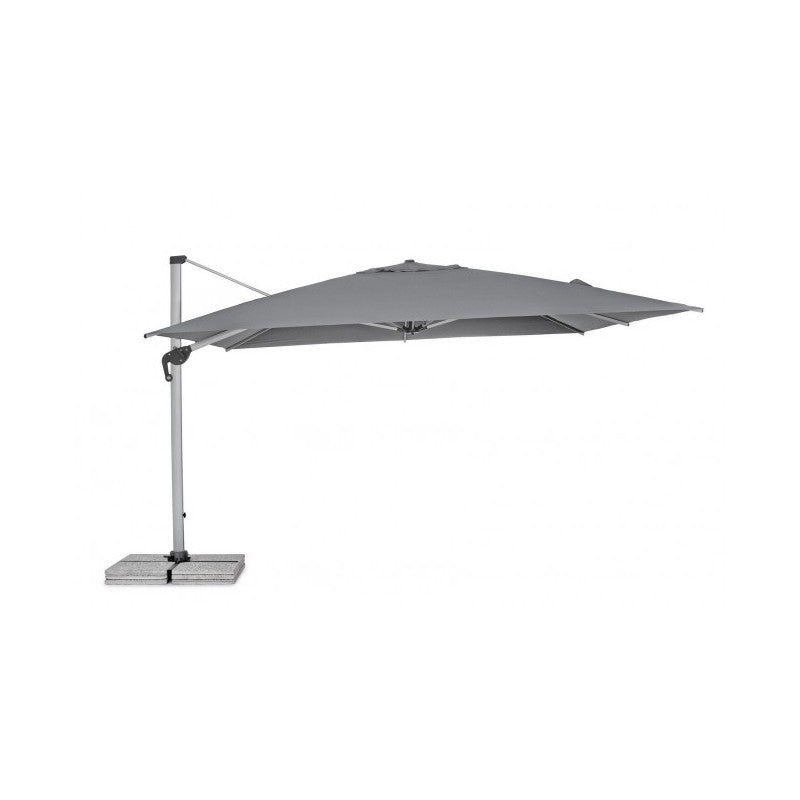 Ombrellone a braccio Ines 4 x 4 Grigio palo girevole