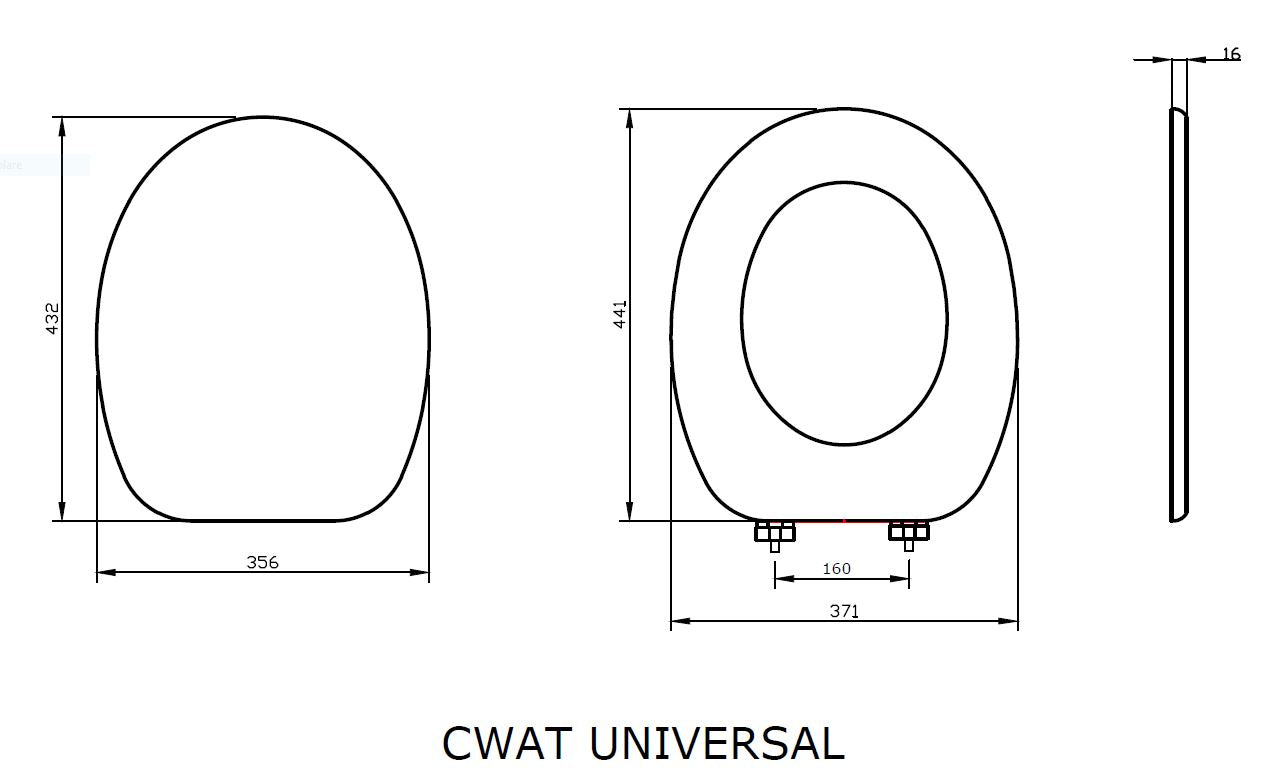 Sedile wc universale bianco in legno laccato