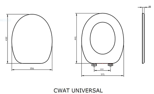 Sedile wc universale bianco in legno laccato