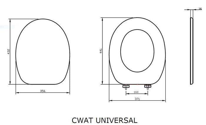 Sedile wc universale bianco in legno laccato