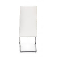 Sedia design in ecopelle Bianco THELMA 44x58x h104 cm