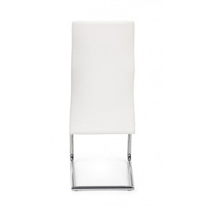 Sedia design in ecopelle Bianco THELMA 44x58x h104 cm