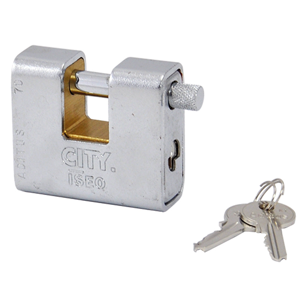 Lucchetto corazzato 70 mm con 2 chiavi