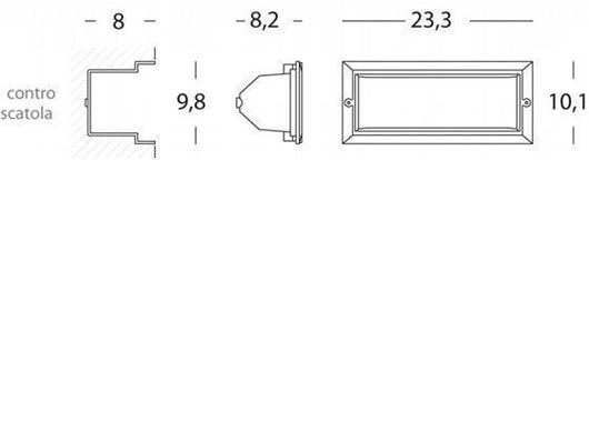 Incasso Parete Aperto  linea walking  nero