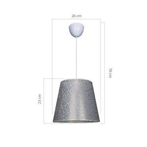 Lampada a sospensione Conic ASZ0777 in tessuto grigio EFFEZ