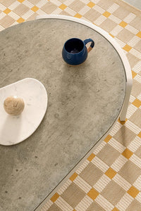 4x Decorazione sfera in marmo beige D.7