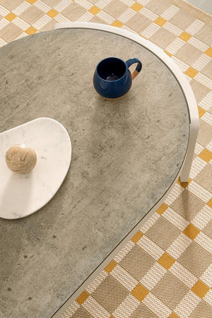 4x Decorazione sfera in marmo beige D.7