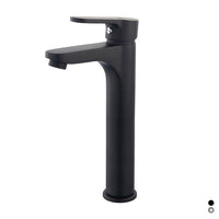 Miscelatore lavabo alto 23,5 cm nero opaco senza piletta