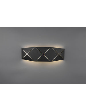 Applique Rettangolare Led Zandor Nero L40 cm Trio Lighting