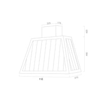 Cappa aspirante GARAGE METAL in acciaio inox brunito cm 110