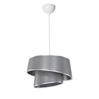 Lampada da soffitto Lima MDL5132 con paralume in tessuto grigio H65xL32.5