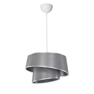 Lampada da soffitto Lima MDL5132 con paralume in tessuto grigio H65xL32.5