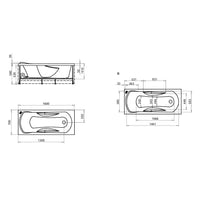 Vasca Rettangolare S/Idromassaggio C/Pannelli Mod. Milo