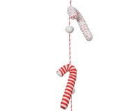 Ghirlanda bianco e rosso 150x6x2 cm