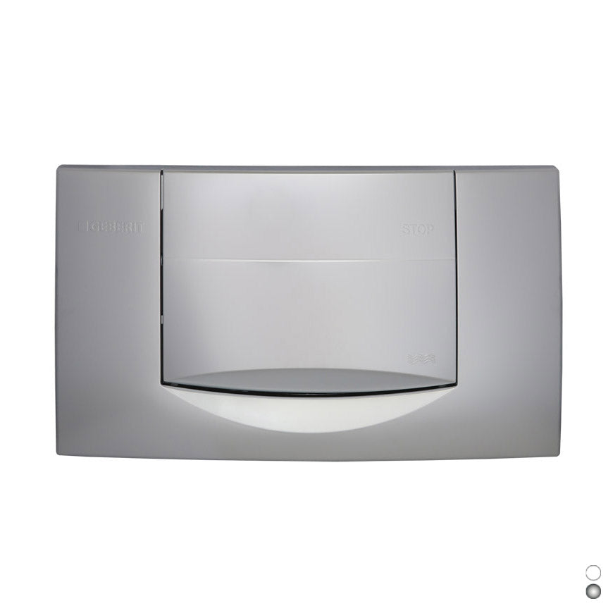 Placca di comando singola cromata