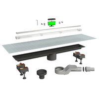 Canale doccia "Canalissima" - Kit mixage - Scarico centrale 90 cm