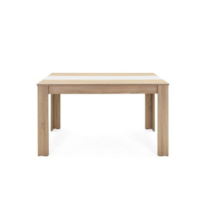 Tavolo da pranzo colore rovere inserto nero o bianco reversibile 138x80xh.74 cm