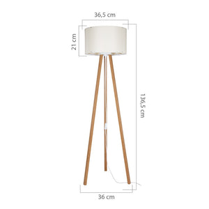 Lampada da terra 36x136,5 cm tessuto nero