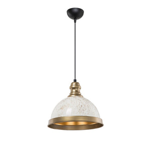 Lampada da soffitto Astek ASZ1636 con paralume in metallo bianco H90xL29.5