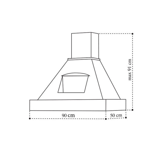 Cappa cucina rustica bianca EPOQUE con cornice in legno intarsio cm 90