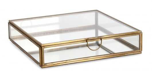 4x Portagioie in vetro trasparente 20,5x20,5