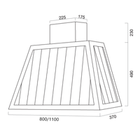 Cappa aspirante GARAGE METAL in acciaio inox brunito cm 80