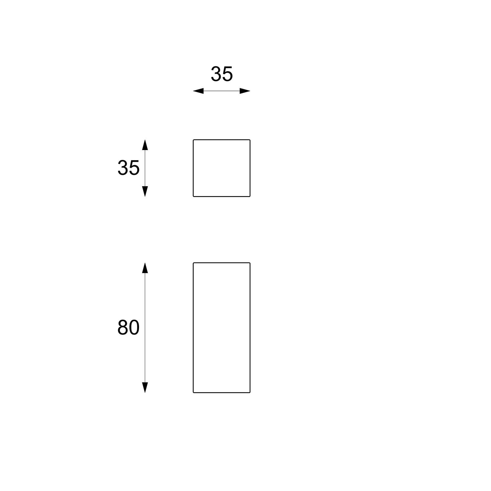 Colonna 35x35x80h cm con struttura interna in compensato
