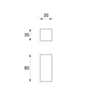 Colonna 35x35x80h cm con struttura interna in compensato