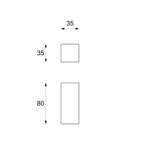 Colonna 35x35x80h cm con struttura interna in compensato