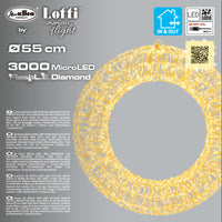 Corona 3D 55 cm 3000 MicroLED HDM B Caldo Bianco FlashLED IP44