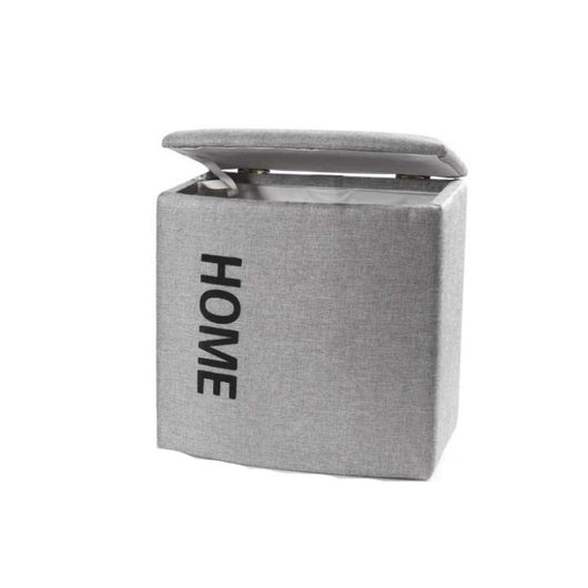 Puof contenitore portabiancheria ceste grigio portatutto