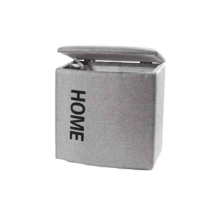 Puof contenitore portabiancheria ceste grigio portatutto